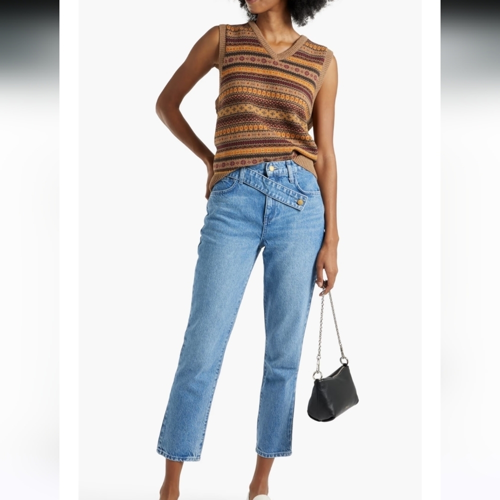 TRIARCHY Cropped Mid-rise‎ Straight-leg Jeans Size 27